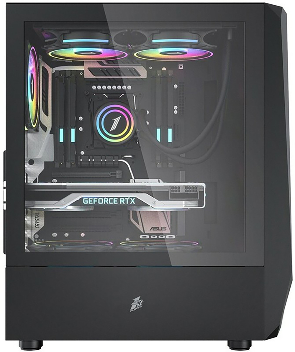 Корпус для компьютера 1STPLAYER INFINITE SPACE IS6 Black / ATX, TG / 1x120mm LED fan inc. / IS6-BK-1F1