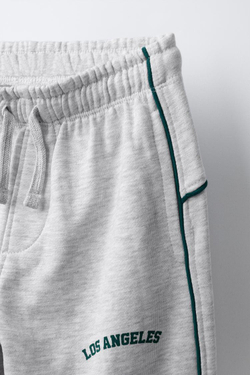 ZARA ТРИКОТАЖНЫЕ БРЮКИ-ДЖОГГЕРЫ, СЕРЫЙ МЕЛАНЖ