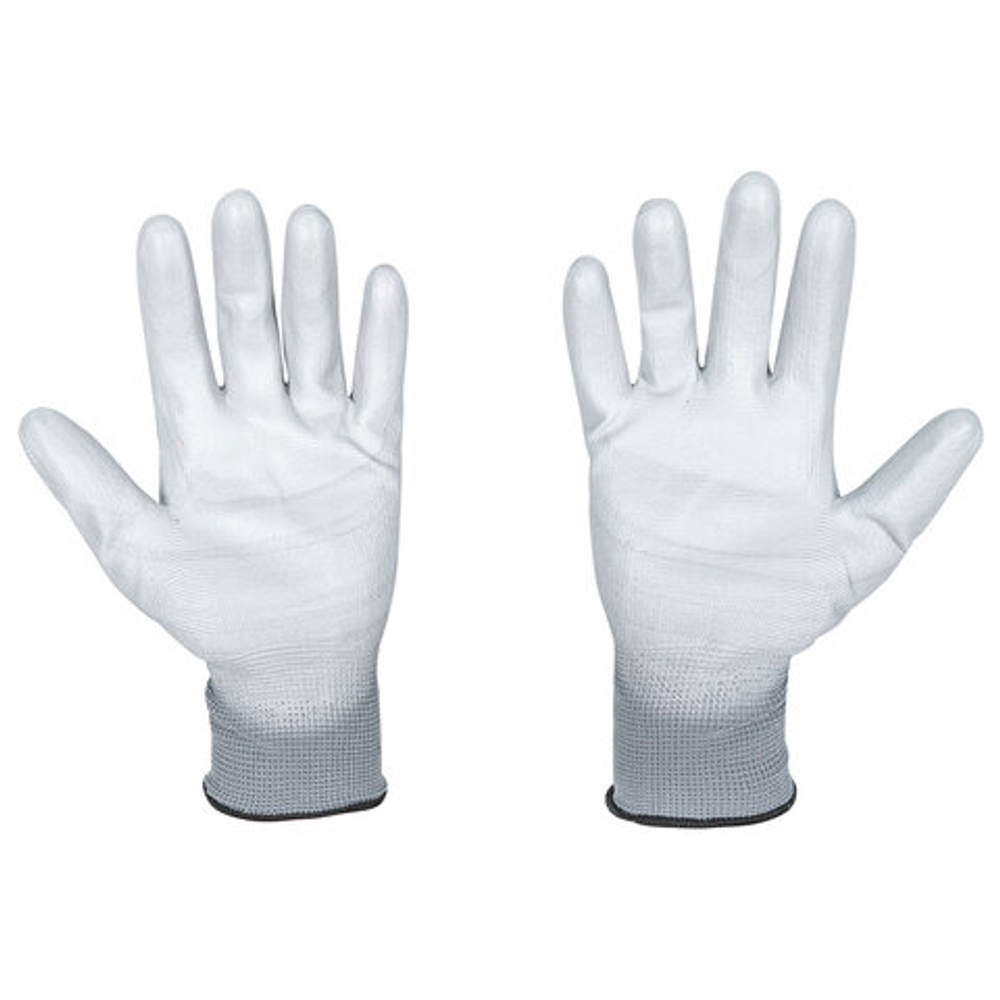 Перчатки нейлоновые SCAFFA "Базис", полиуретановое покрытие (облив), размер 8, M (средний), 00-00012434