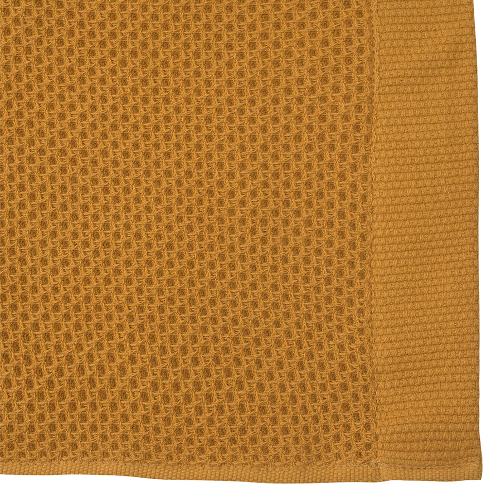 Полотенце для лица вафельное цвета карри из коллекции essential, 30х30 см