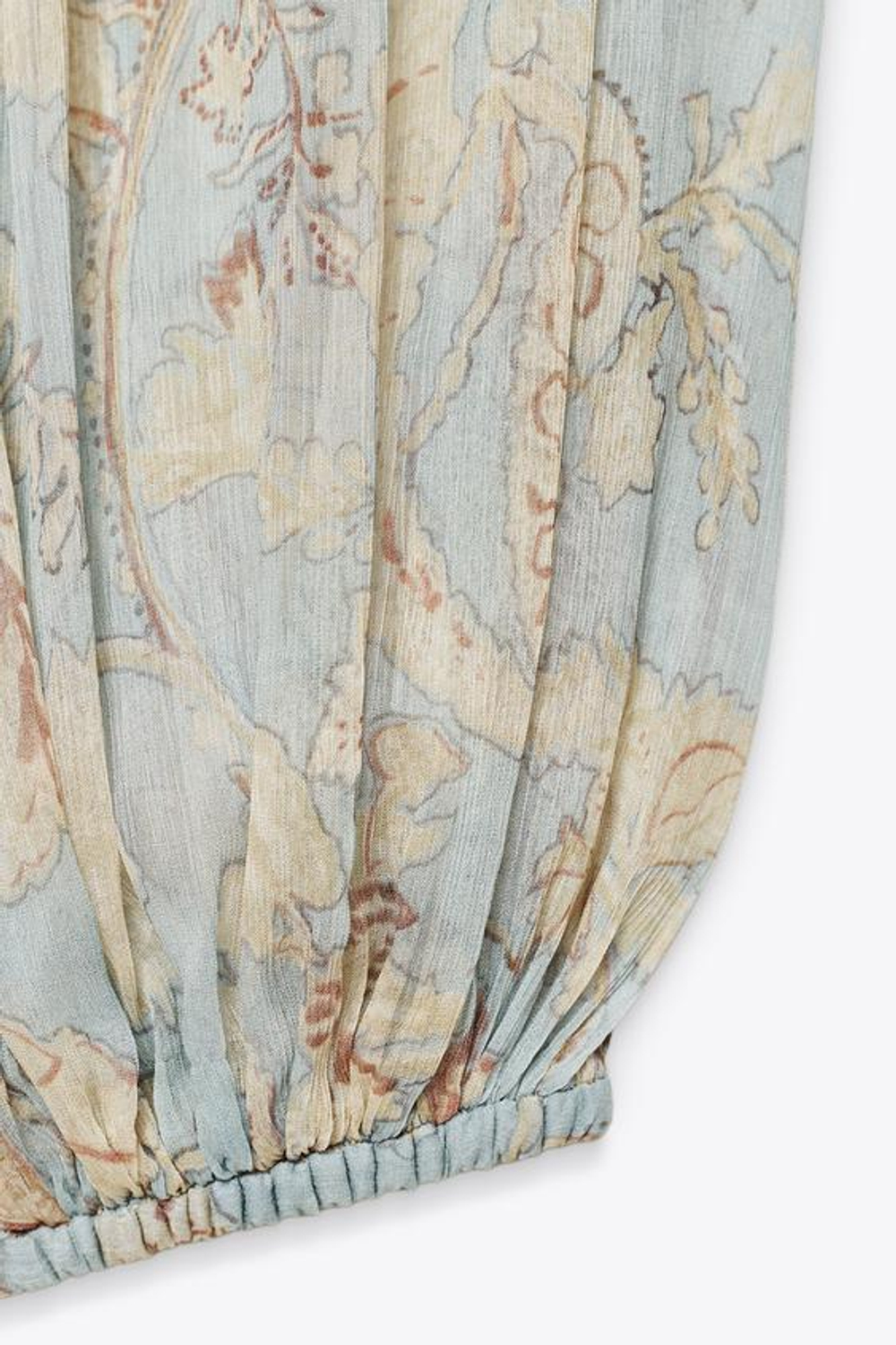 ZARA БРЮКИ С ЦВЕТОЧНЫМ ПРИНТОМ ZW COLLECTION, СЕРЫЙ