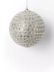 Винтажный стеклянный шар Зеркальный хоровод 10 см., 1 шт., Karlsbach (15257)