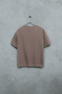 ZARA STORIESZ - ФУТБОЛКА В ПОЛОСКУ, КОРИЧНЕВЫЙ/ЭКРЮ