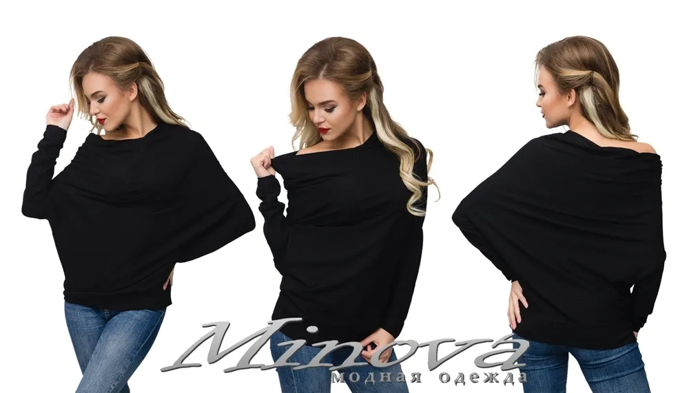 Туника 1018-черный Minova