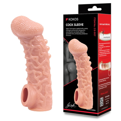 Насадка Cock Sleeve телесная TPE KOKOS CS-007-L