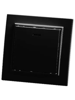 Выключатель 1-клавишный c индикатором, 250V, 10А, серия Эрна, PSW10-9001-03, черный STEKKER 39470