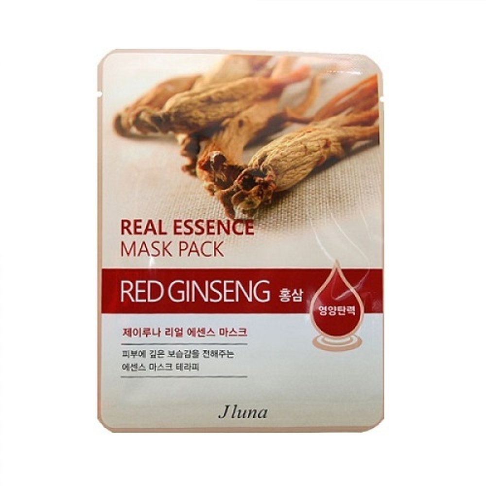 Маска тканевая с красным женьшенем Juno Real Essence Mask Pack Red Ginseng