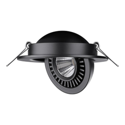 358816 SPOT NT21 466 черный Светильник встраиваемый светодиодный IP20 LED 9W 770Лм 4000K 220V GESSO
