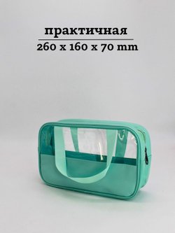 Набор косметичек три размера, цвет голубой (С0033-232)