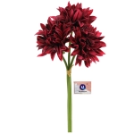 Цветы искусственные «Natur» 34см Хризантемы 3шт бордовые