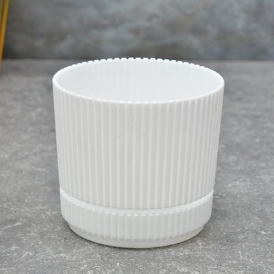 Кашпо Стрип 0,6л d11см с подставкой, белый