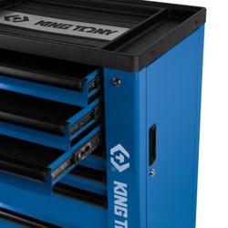 KING TONY (87G38-7B-B) Тележка инструментальная, 7 выдвижных ящиков, "PROFESSIONAL", синяя