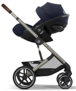 Коляска Cybex Balios S Lux TPE complete Cloud G Ocean Blue Plus Base G 4 в 1 Almond Beige с дождевиками