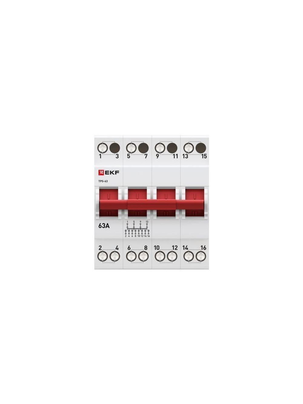 Переключатель трехпозиционный ТПС-63 4P 63А PROxima EKF TPS463