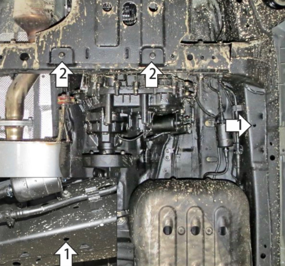 Усиленная защита раздаточной коробки (2 мм, сталь) для Tank 300 2021-, Tank 500 2021- Motodor.73107