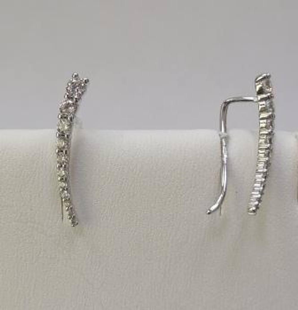 Серьги из золота с фианитами