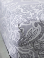 Простынь двуспальная серая сатин ODA