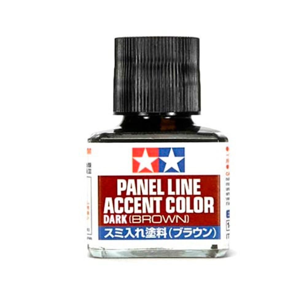 Краска для финальной отделки модели Tamiya, Accent Color, Темно-Коричневая (Dark Brown), смывка 40мл