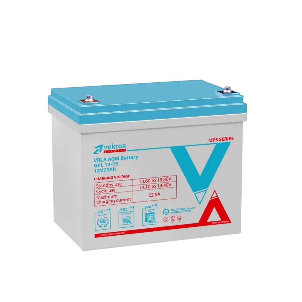 Аккумуляторная батарея Vektor Energy GPL 12-75
