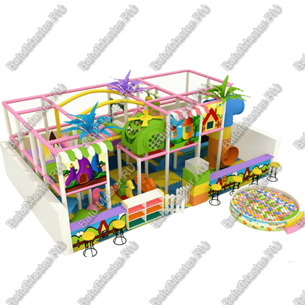 Детский игровой лабиринт «Вертолет в Батутово»