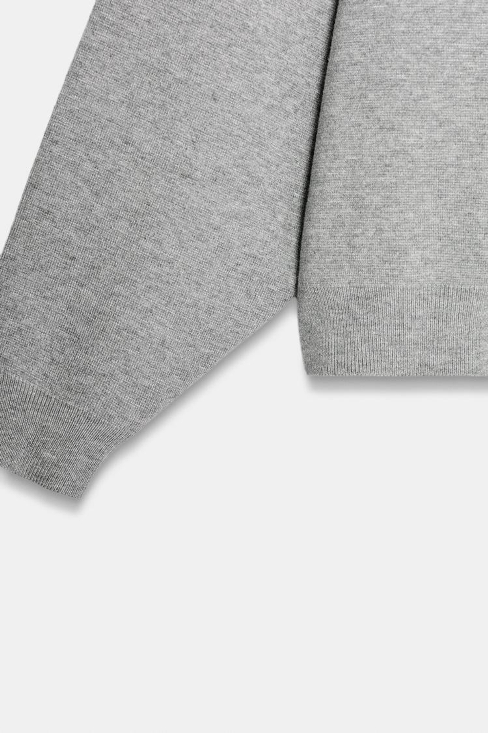 ZARA ТОЛСТОВКА ИЗ ГЛАДКОГО ТРИКОТАЖА, СЕРЫЙ МЕЛАНЖ