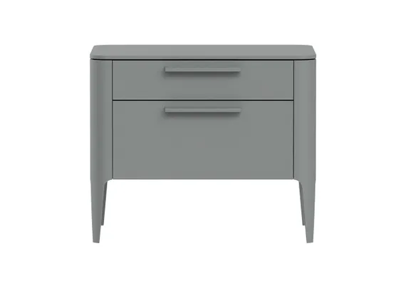 Тумба прикроватная Type 2 ящика ширина 60 см (серый)