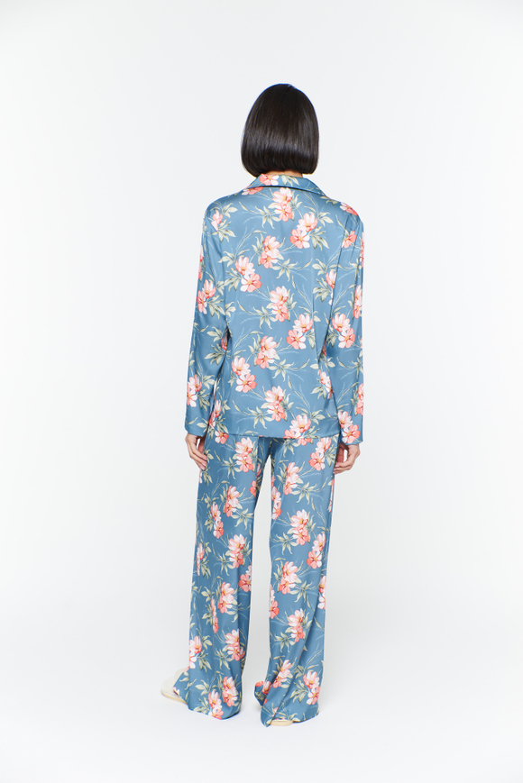 Шелковые брюки с цветами