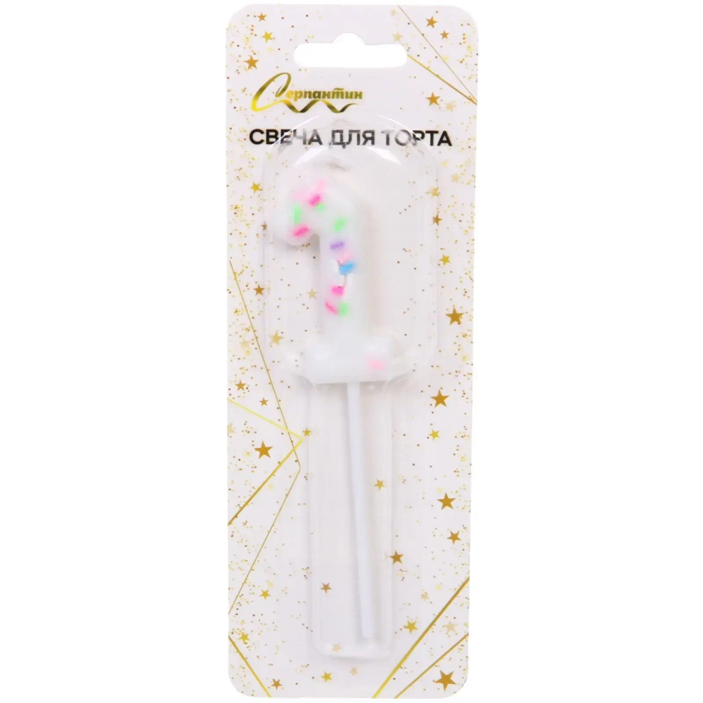 Свеча для торта Цифра Сладость «1» 11 см