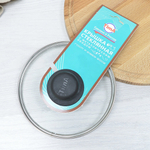 Крышка 16см стеклянная с пластиковой ручкой, TimA