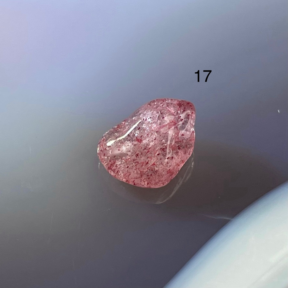 55165 Клубничный кварц Бусина 8-10мм-51