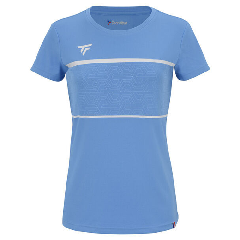 Женская теннисная футболка Tecnifibre Team Tech Tee - небесный