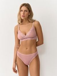 Трусы бразилиана "Розовое кружево" женские