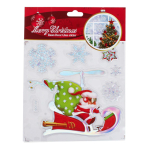 Наклейка новогодняя 18*23 см, 12 вид микс , пакет