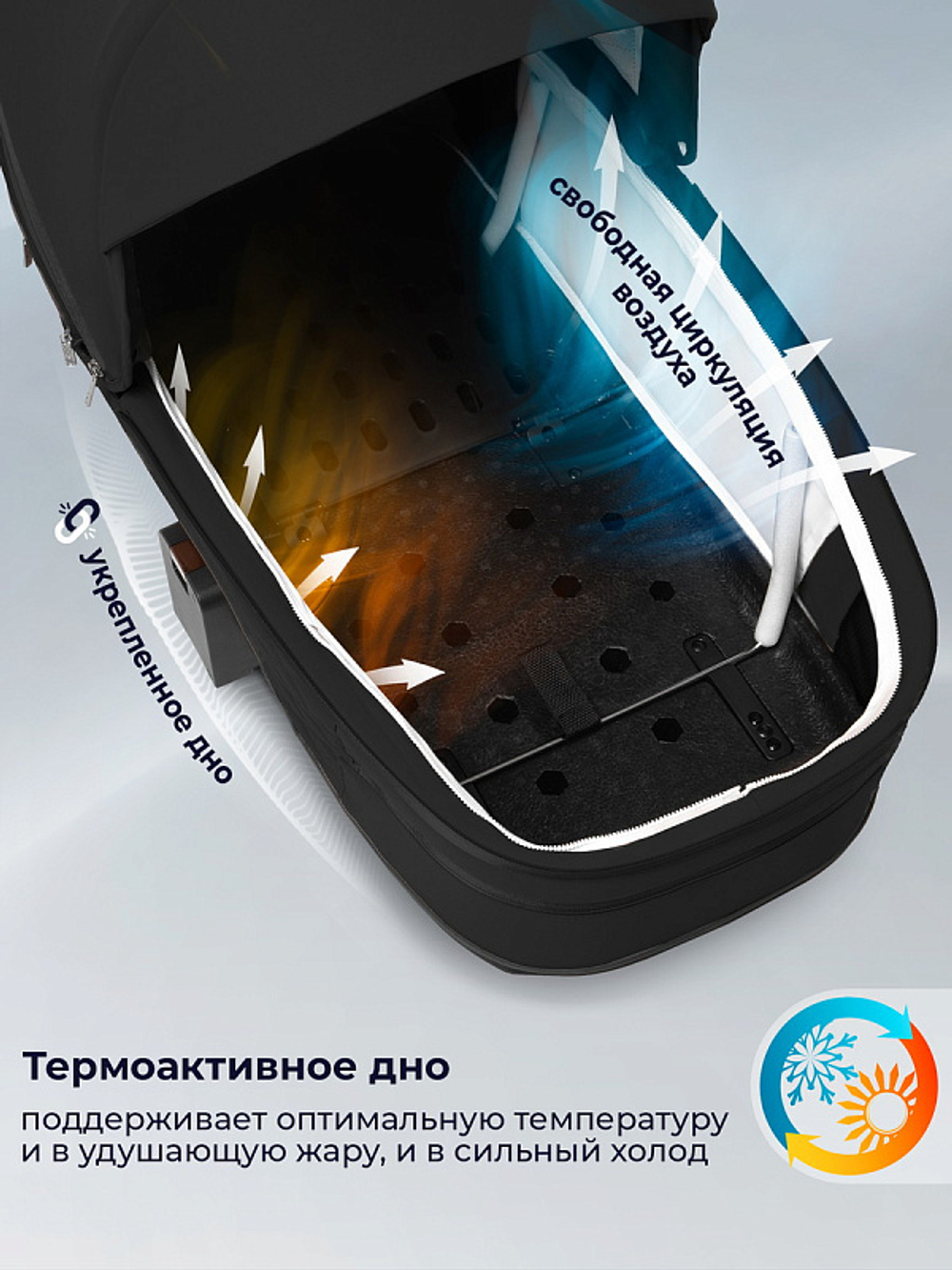 Детская коляска 3 в 1 Sweet Baby SBL Elegante Therma 427643 Black