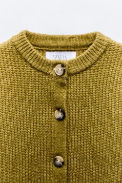 ZARA КАРДИГАН, ОЛИВКОВЫЙ