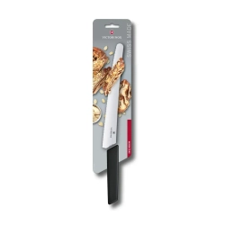 Victorinox Нож Swiss Modern 26см, зубчатый, черный