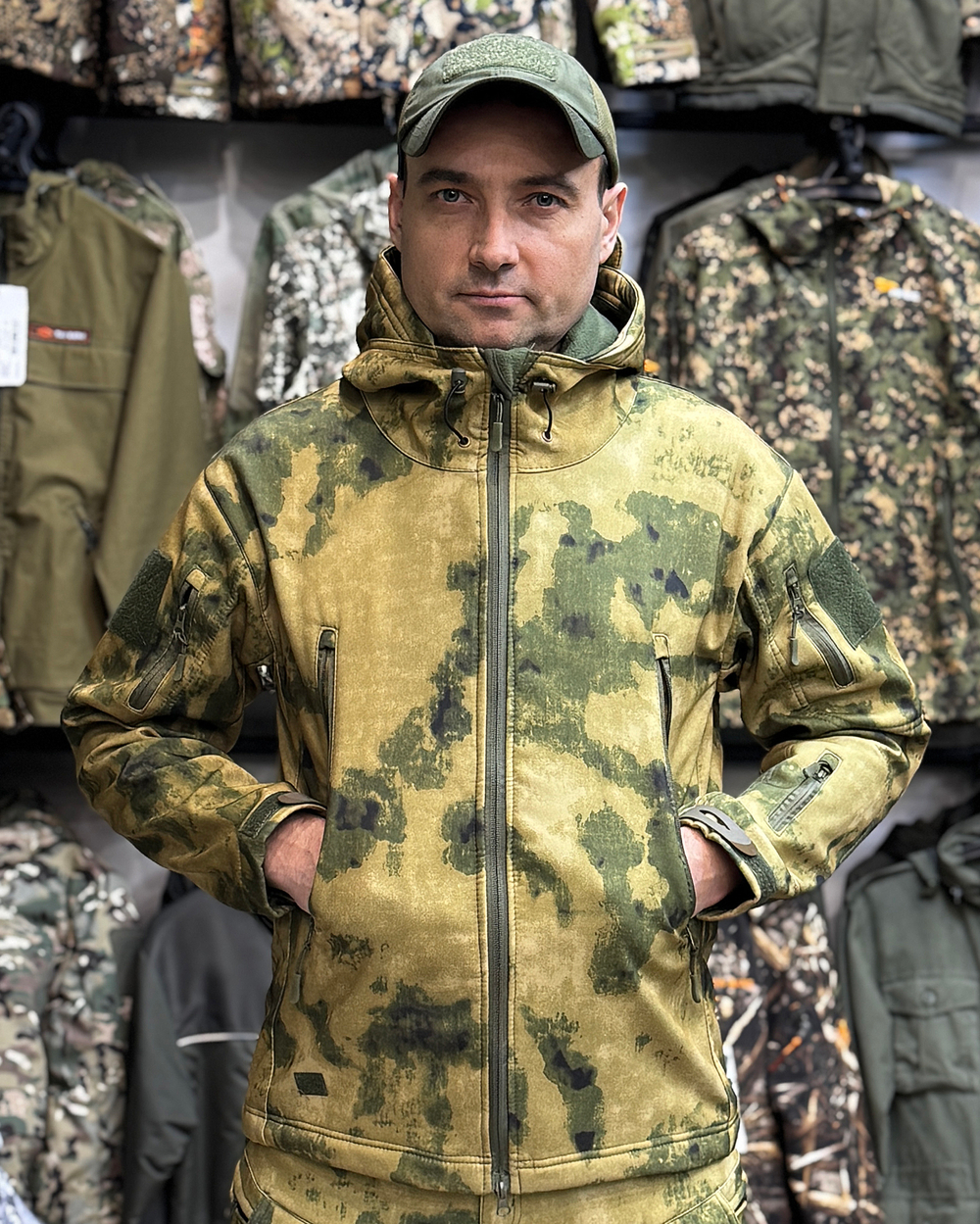 Демисезонный костюм СофтШелл "Зеленый лес"