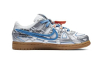 Middle-aged children's OFF-WHITE x Nike Rubber Dunk "University Blue" low-top sneakers North Carolina Blue European limited