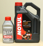 Комплект - Масло Motul 7100 4T 20w50 4л + Тормозная жидкость Motul DOT4