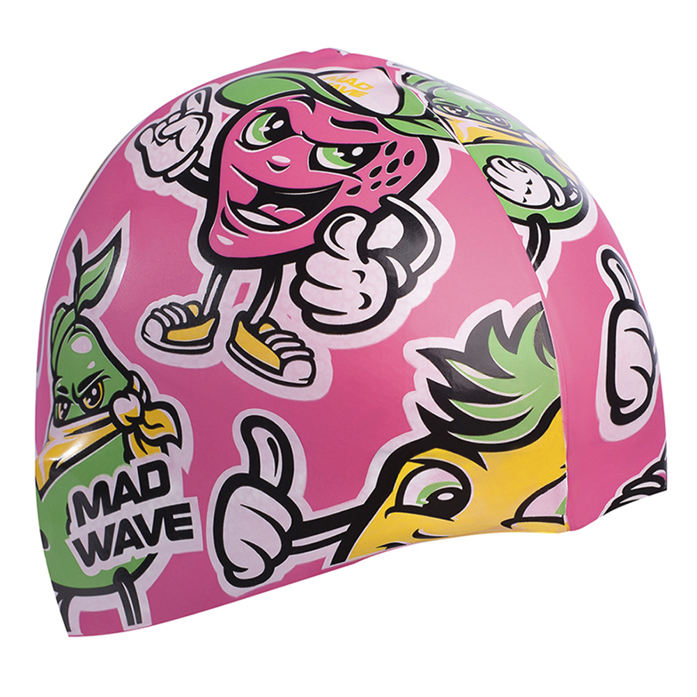 Шапочка для плавания силиконовая Mad Wave Fun