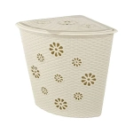 Корзина для белья 45л угловая Плетенка слоновая кость (комплект 6 шт)