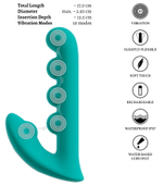 Зеленый вибратор SYLORA Unique Beads Vibrator - 17 см. (Цвет: зеленый)