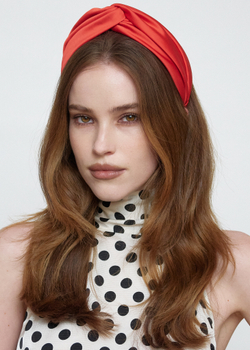 Ободок-узел красный