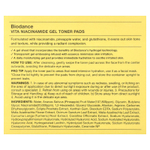 Biodance, Vita Niacinamide гель-тонер, диски для лица, 60 шт.