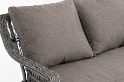 "Гранд Латте" диван трехместный из искусственного ротанга, цвет графит