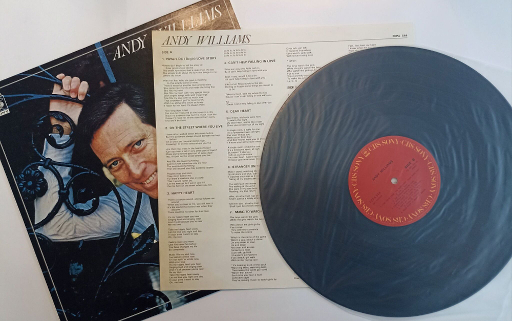 Винтажная виниловая пластинка Andy Williams (Japan 1979) (Moon River)
