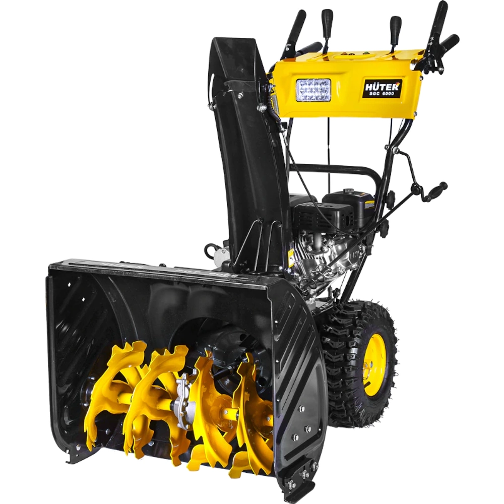 HUTER SGC 6000 снегоуборщик бензиновый 8 л.с, ковш 62 см, выброс 15 м, 6 вперед/2 назад 70/7/7