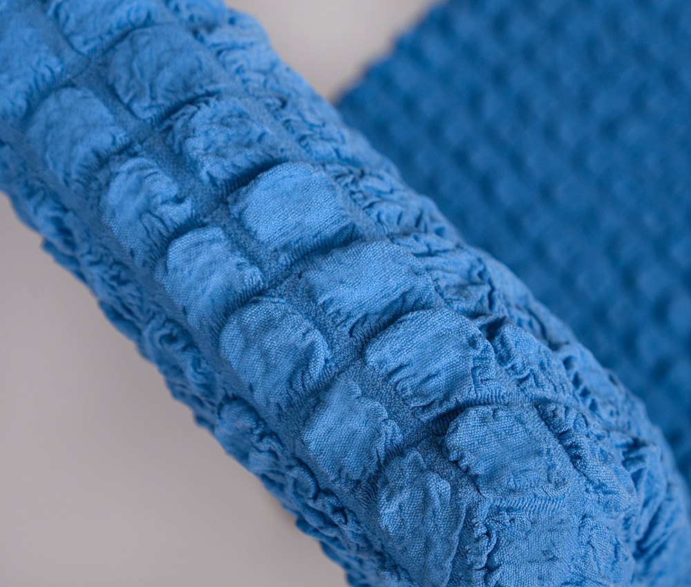 Чехол на стул без оборки со спинкой, цвет Голубой, Набор 6 шт.