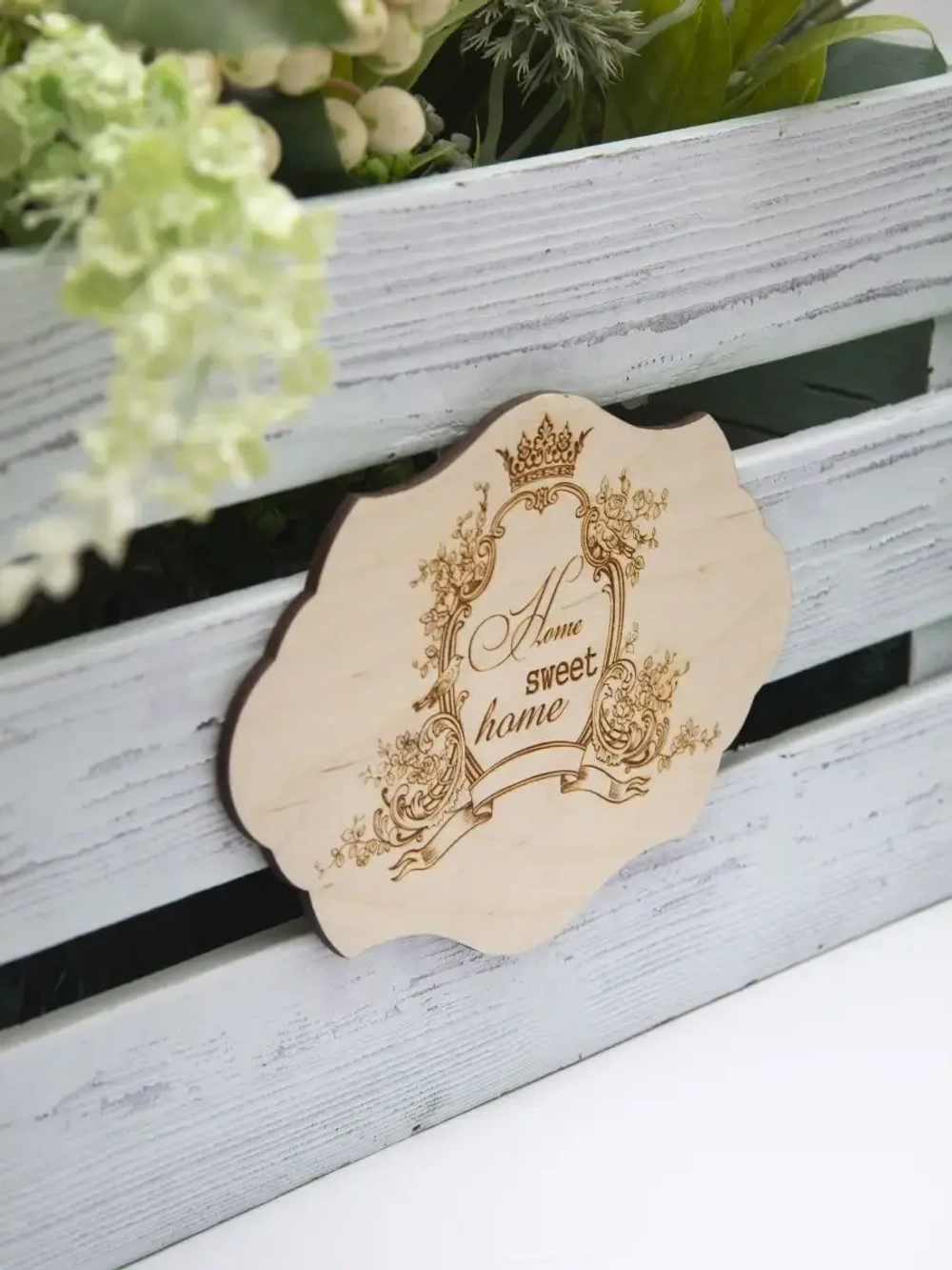 Композиция в ящике "Гортензия"