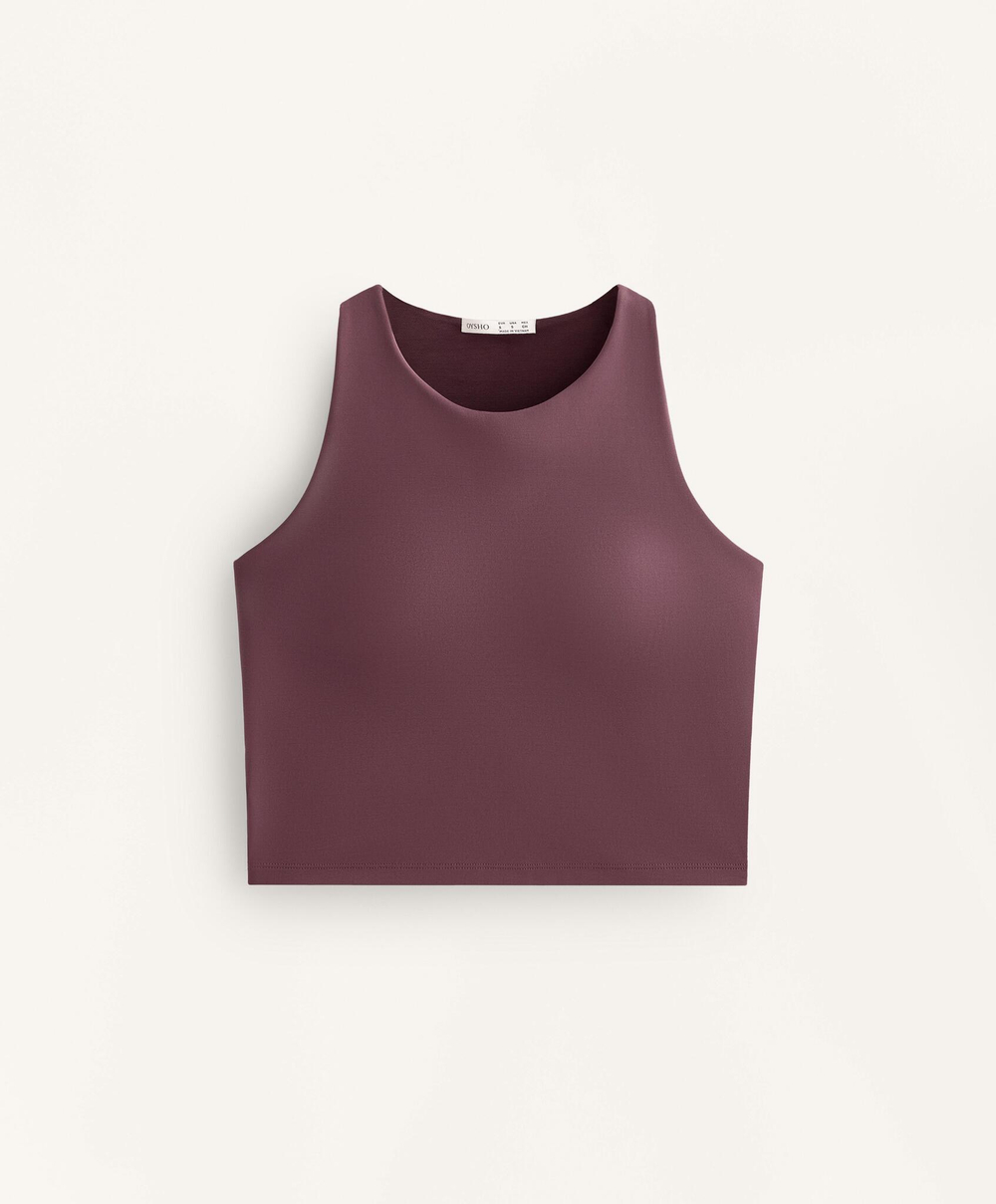 Oysho Майка Compressive, бургунди